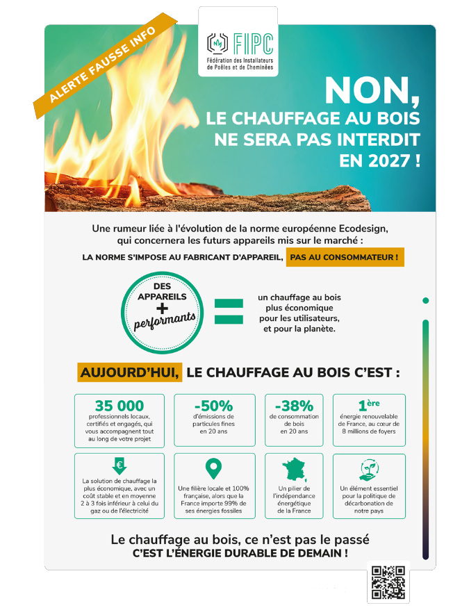 NON, le chauffage au bois ne sera pas interdit en 2027 !